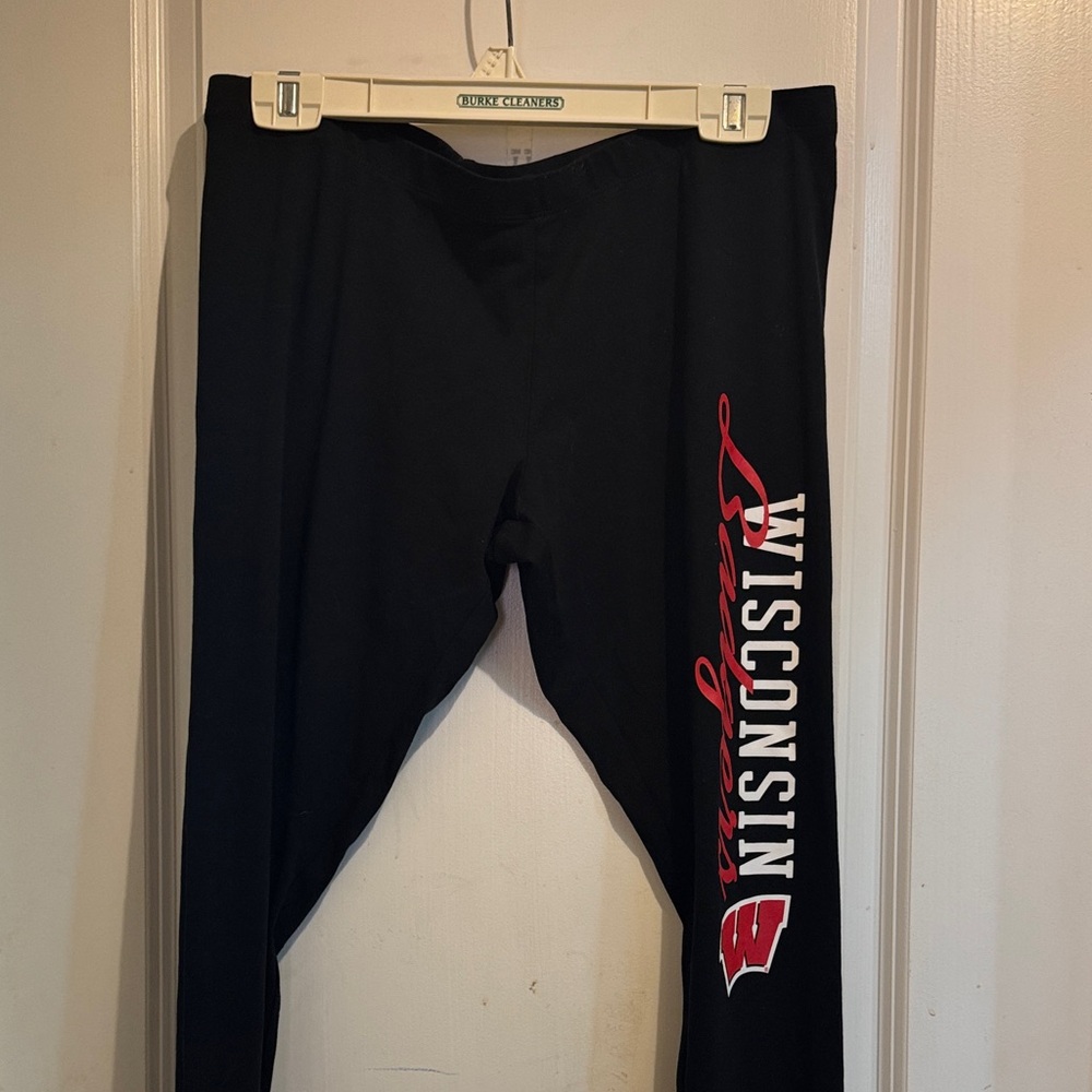 Wisconsin Badgers Black Leggings